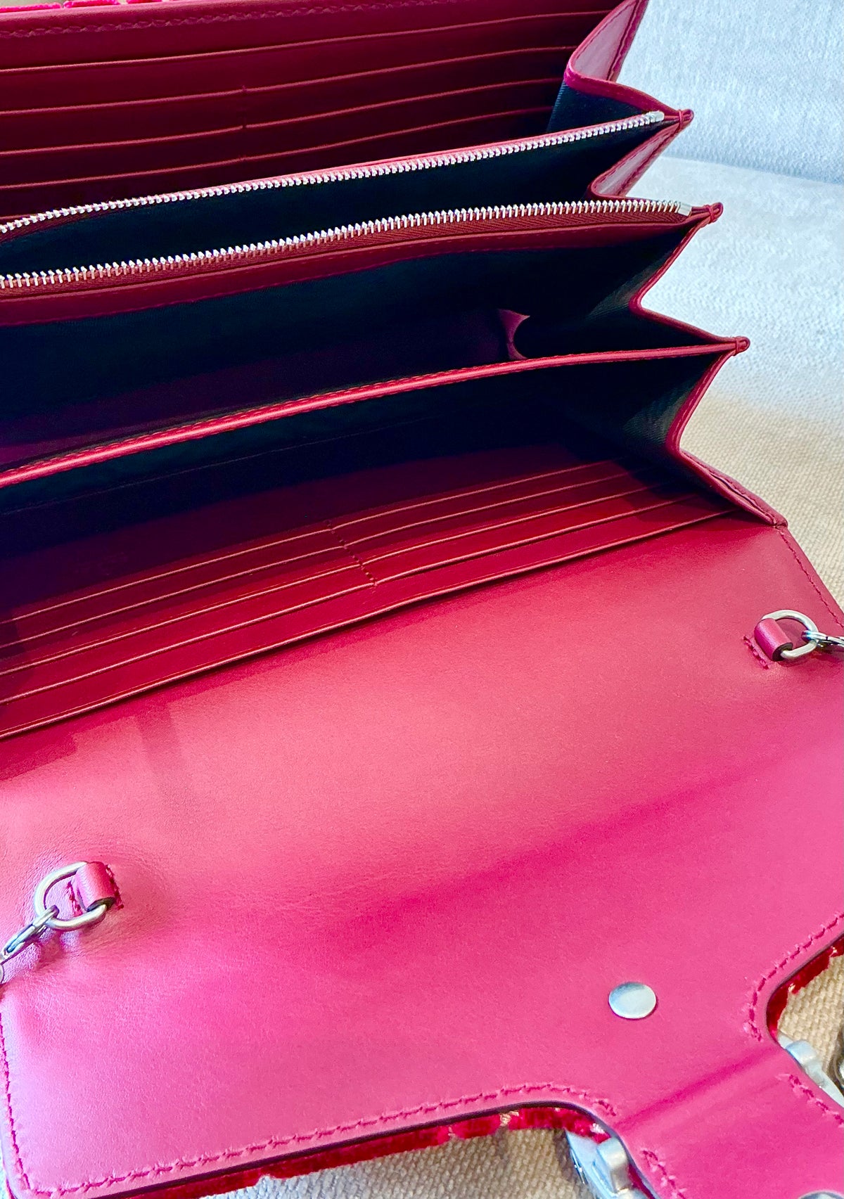 Gucci Dionysus GG Velvet Super Mini Bag - Red / Rubino (Excellent Condition)